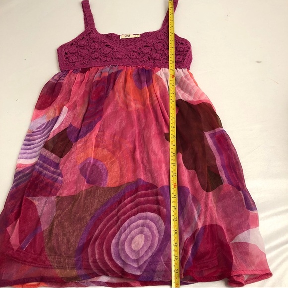 Hendi pink multicolor crochet shimmer babydoll - Picture 6 of 8